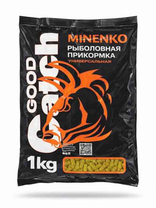 Гранулированная прикормка MINENKO Good Catch (1 кг) Сладкая Кукуруза 5мм